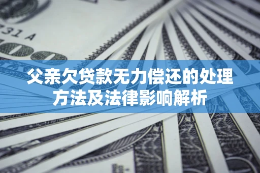 济南父亲欠贷款无力偿还的处理方法及法律影响解析